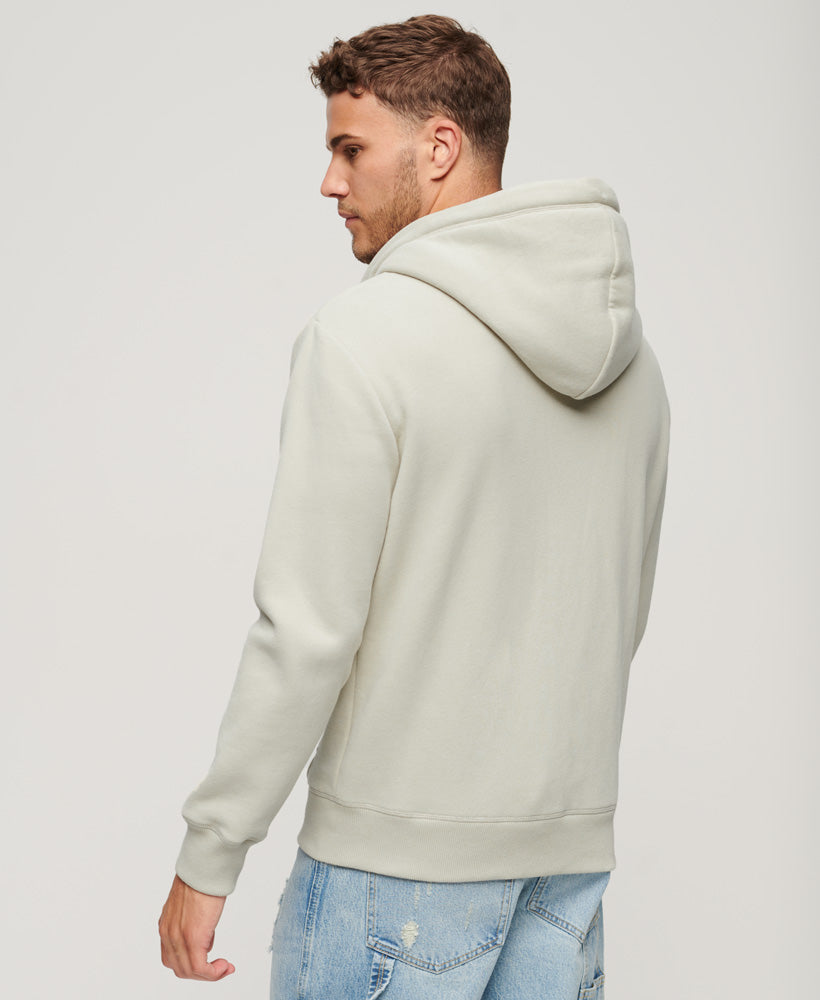 Essential Logo Zip Hoodie | Light Stone Beige