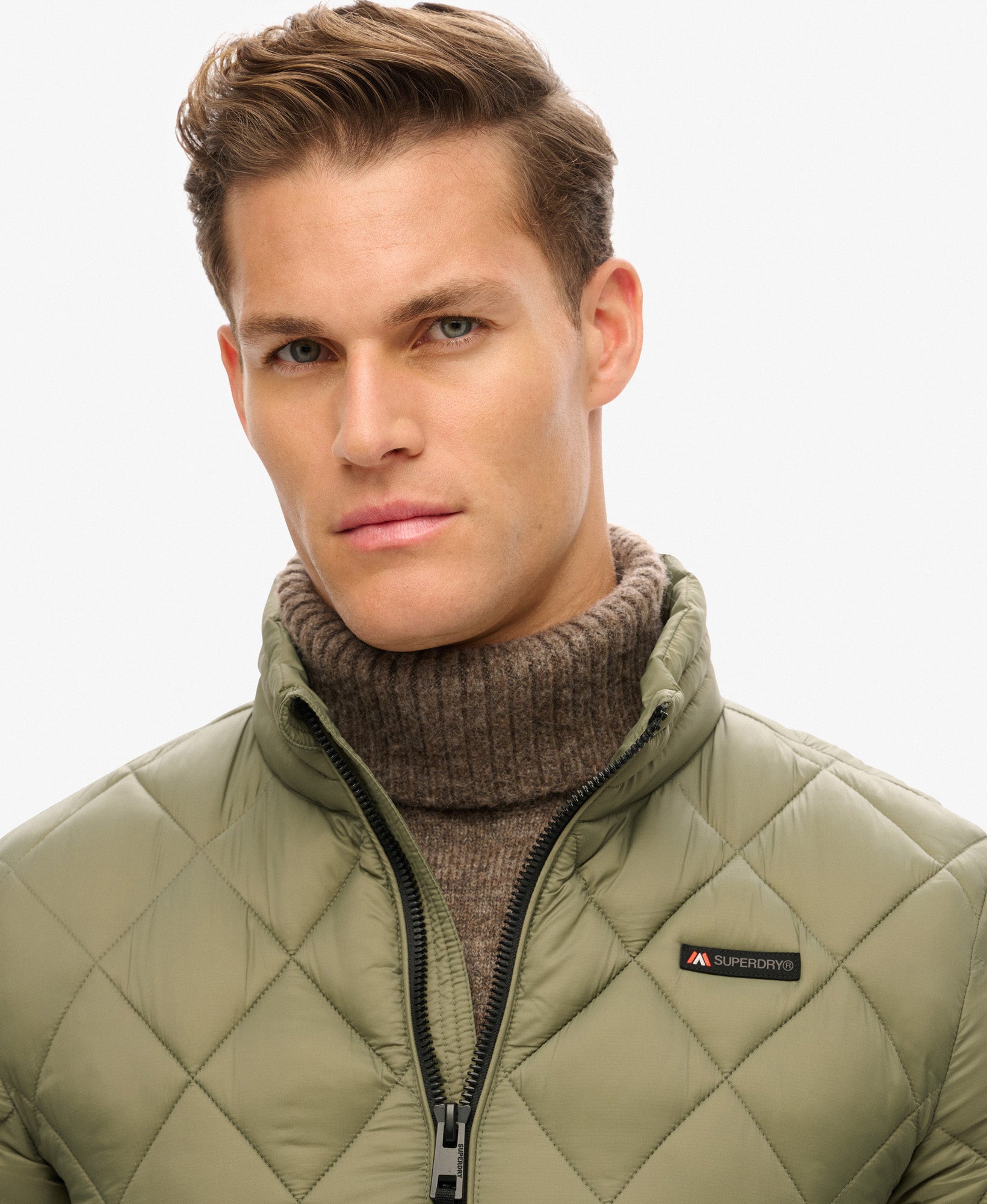 Diamond Quilt Fuji Lite Jacket | Dusty Olive Green