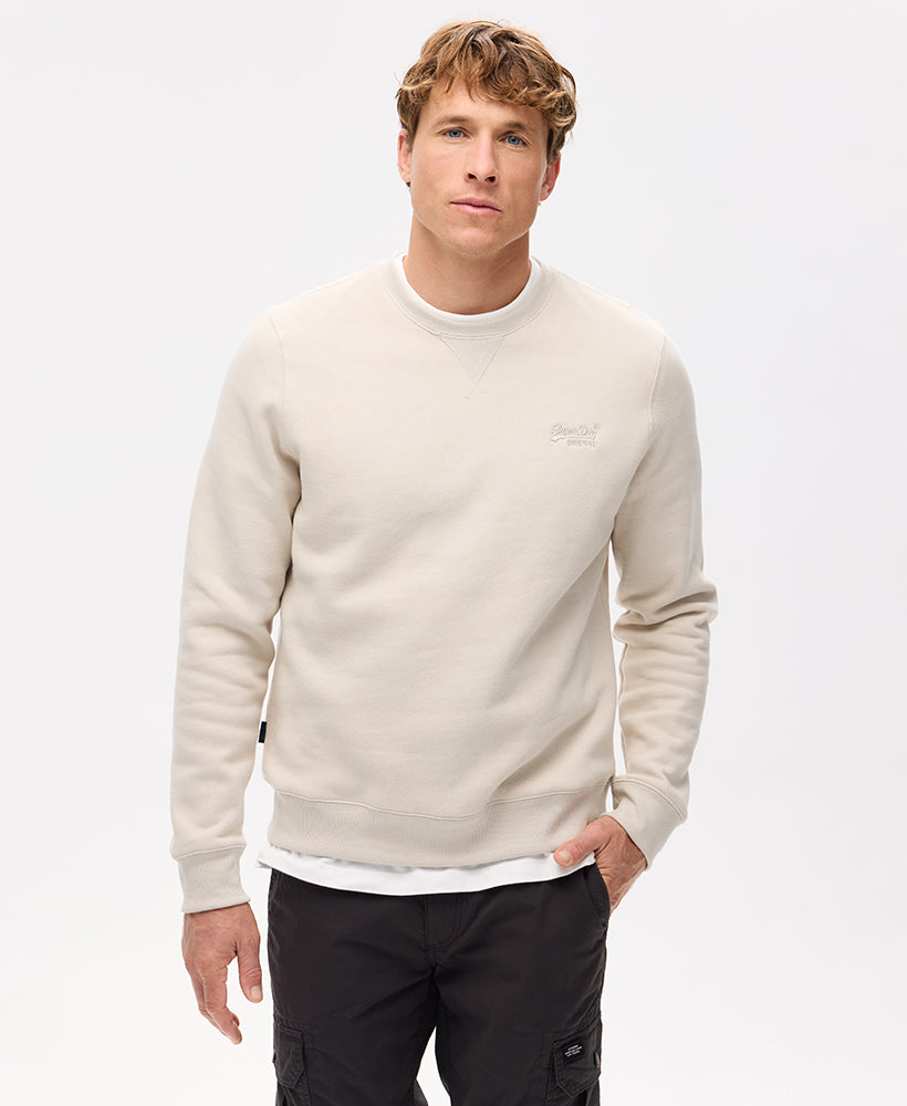 Essential Logo Crew Sweat | Light Stone Beige