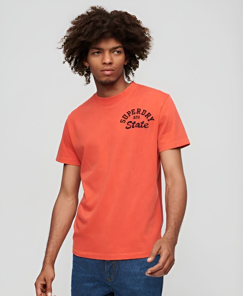 Embroidered Superstate Athletic Logo T-Shirt | Americana Red