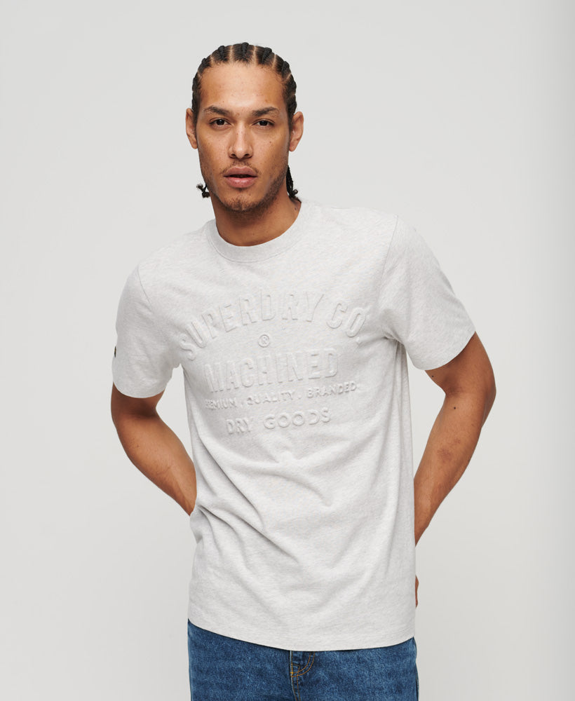 Embossed Workwear Graphic T-Shirt | Glacier Grey Marle