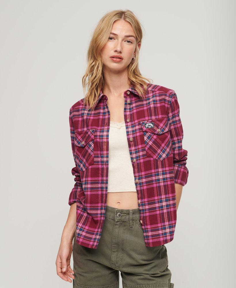 Lumberjack Check Flannel Shirt | Berry Red Check