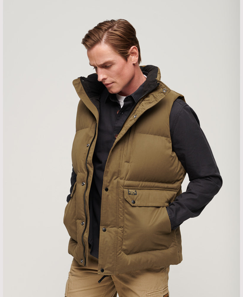 Non Hooded Gilet | Khaki