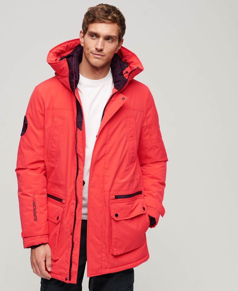 City Padded Parka Jacket | Sunset Red