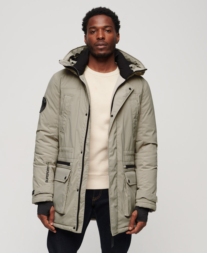 City Padded Parka Jacket | Stone Dark Grey