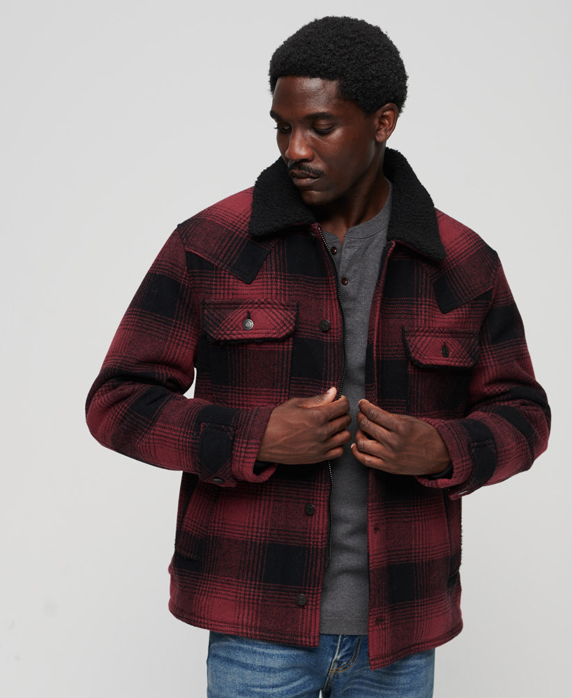 The Merchant Store - Wool Chore Coat | Merchant Rhubarb Red Check ...