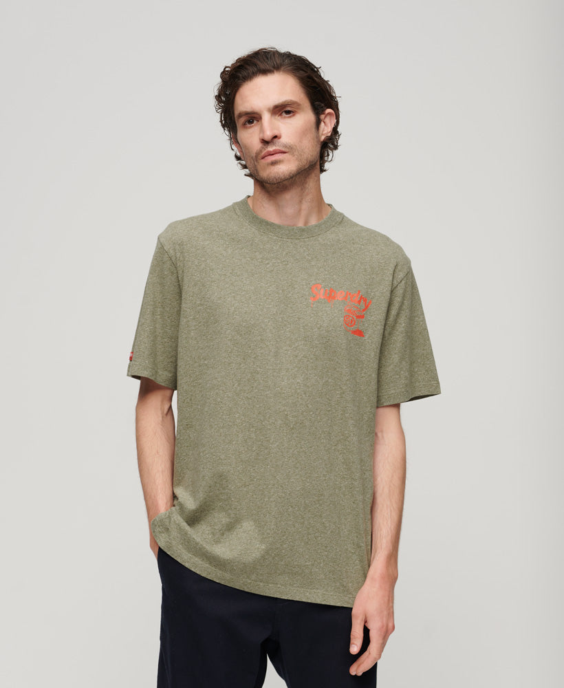 Workwear Trade Graphic T-shirt | Hushed Olive Grit