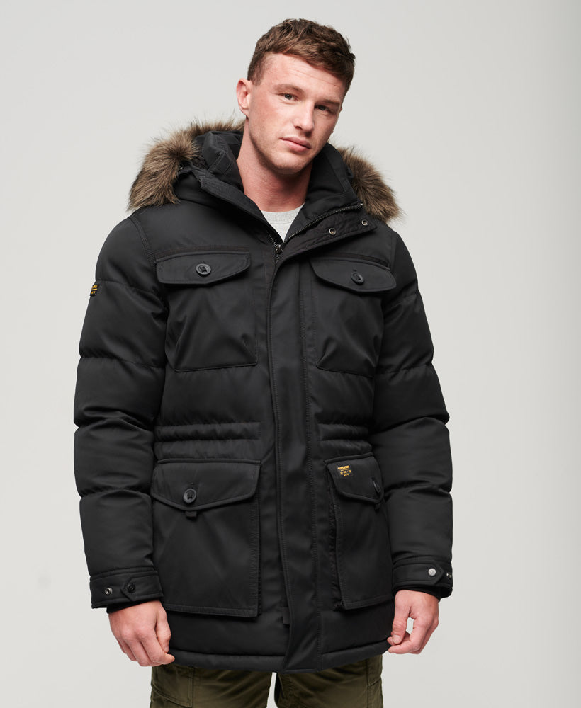 Chinook Faux Fur Parka Coat Noir