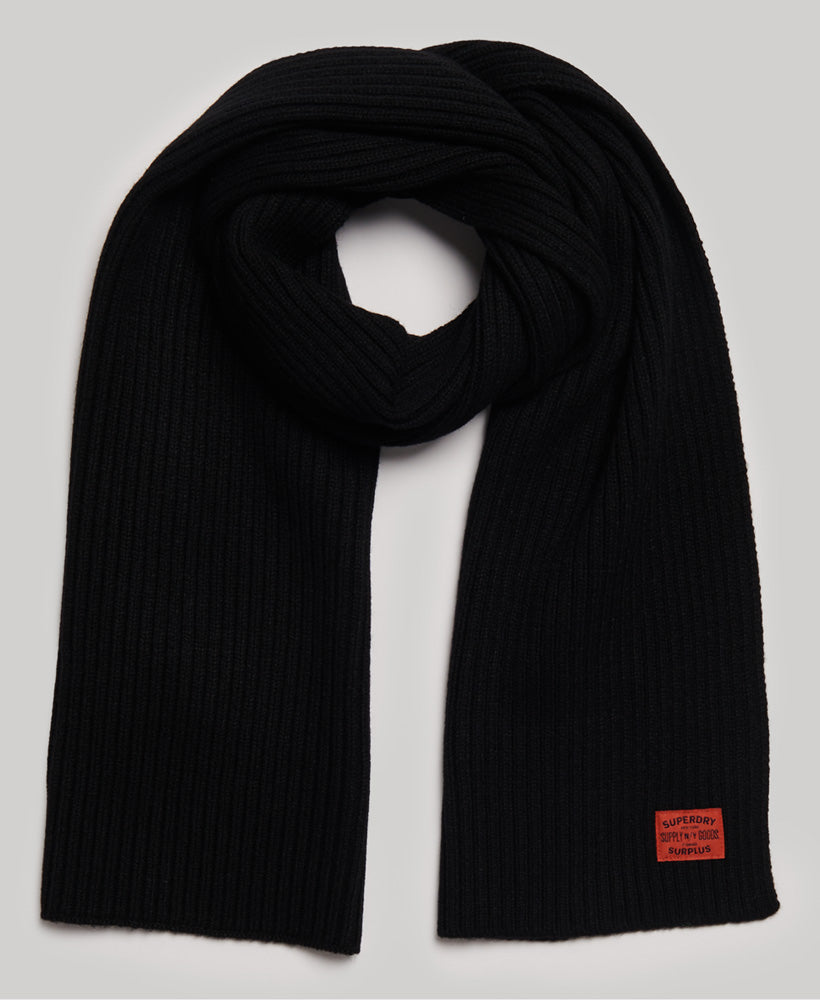 Workwear Knit Scarf | Black