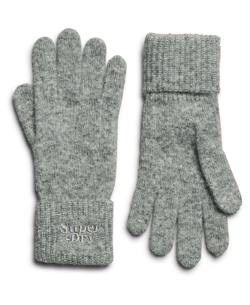 Rib Knit Gloves | Grey Marle