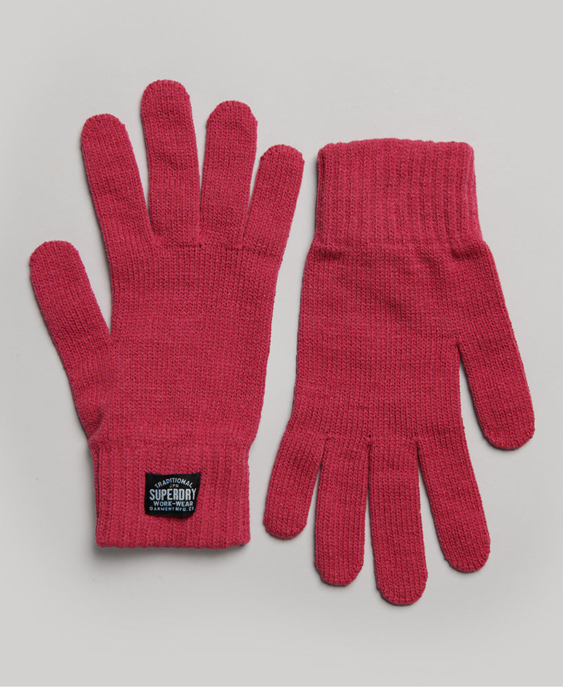 Classic Knitted Gloves | Pink Peacock