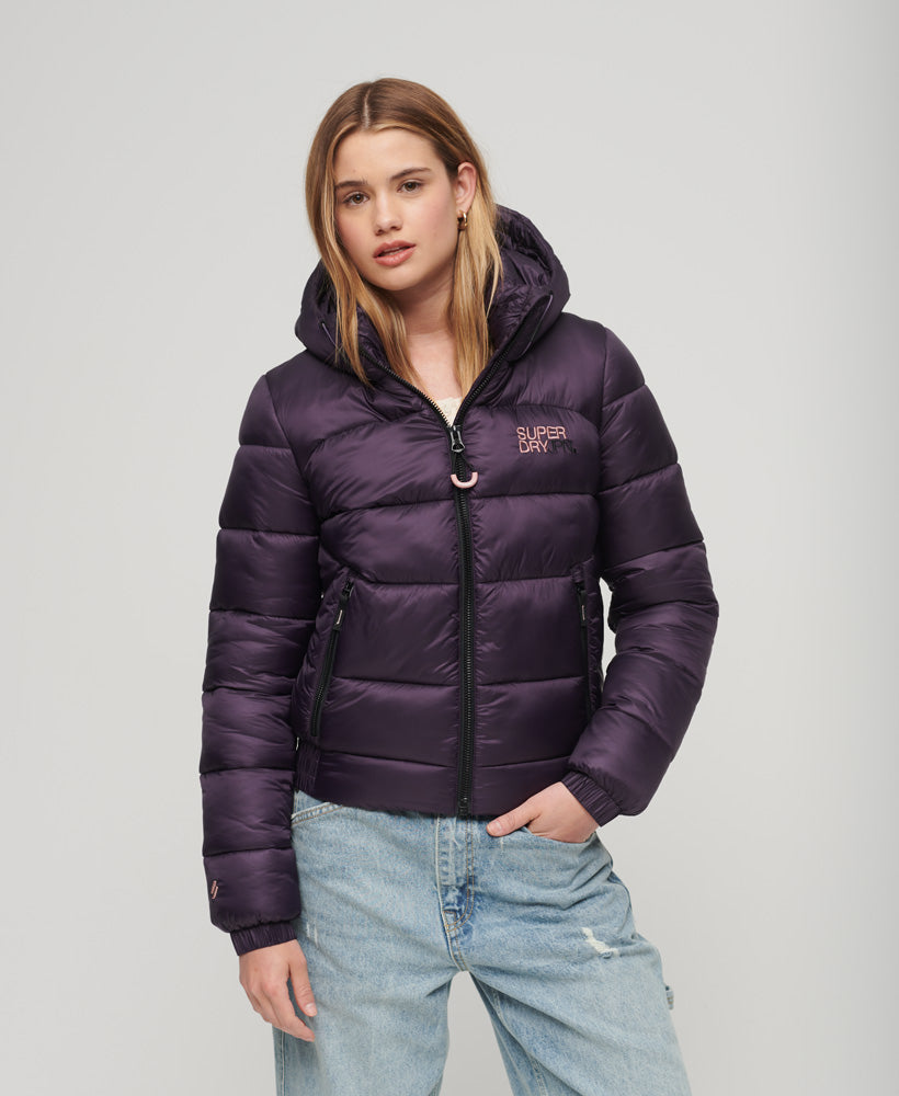 Sports Puffer Bomber Jacket | Nightshade Purple – Superdry