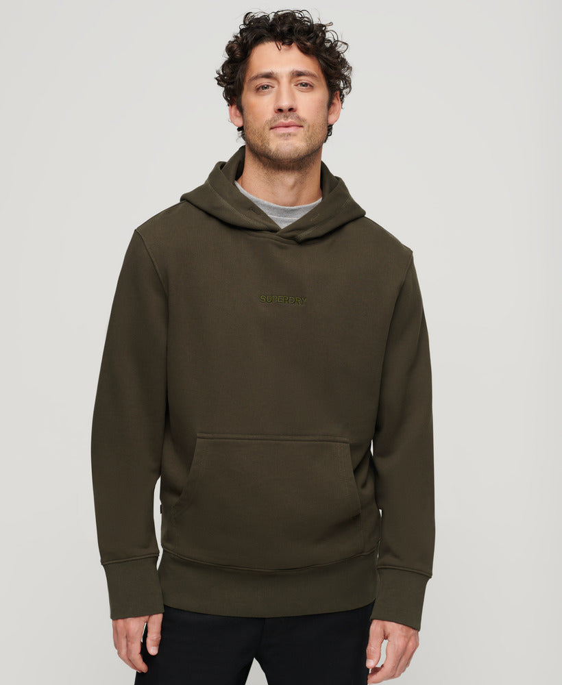 Micro Logo Graphic Loose Hood | Army Khaki