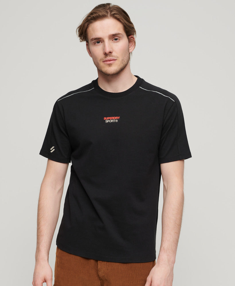 Sport Tech Logo Relaxed T-Shirt | Black