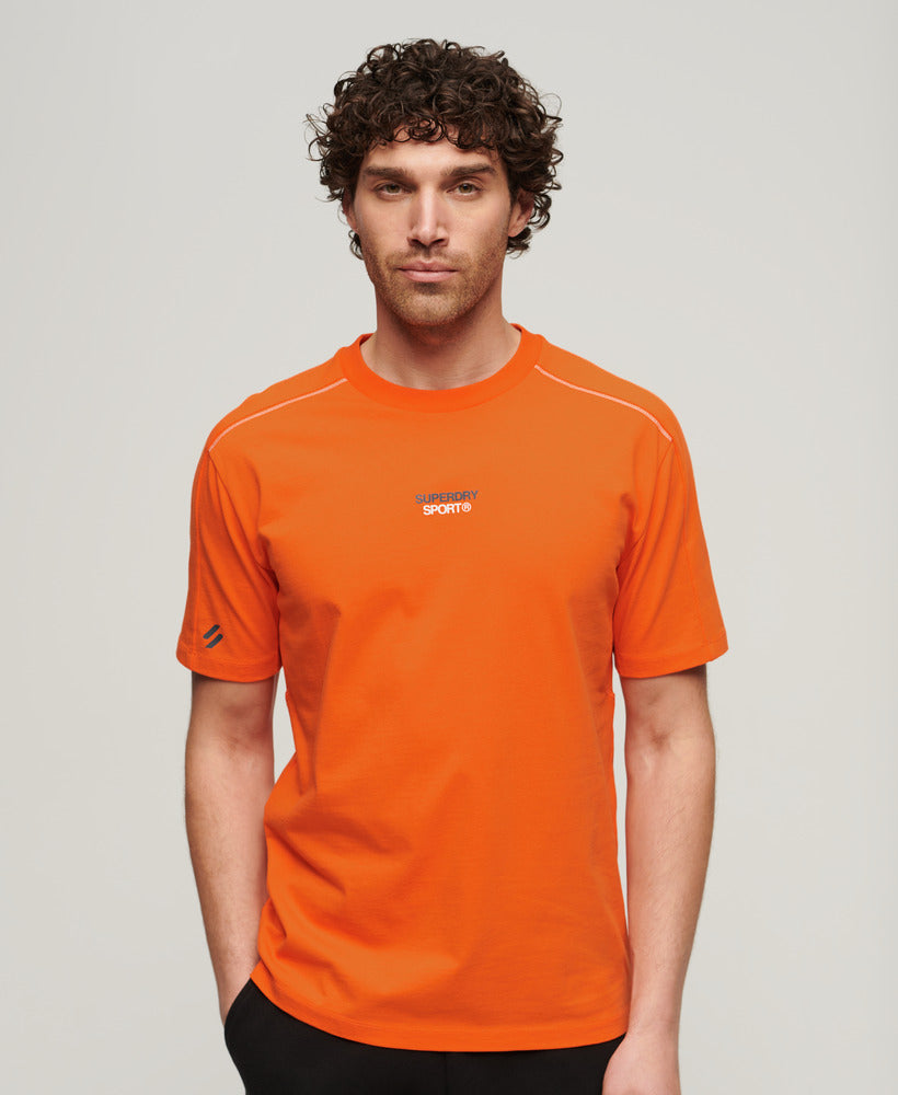 Sport Tech Logo Relaxed T-Shirt | Orange Tiger