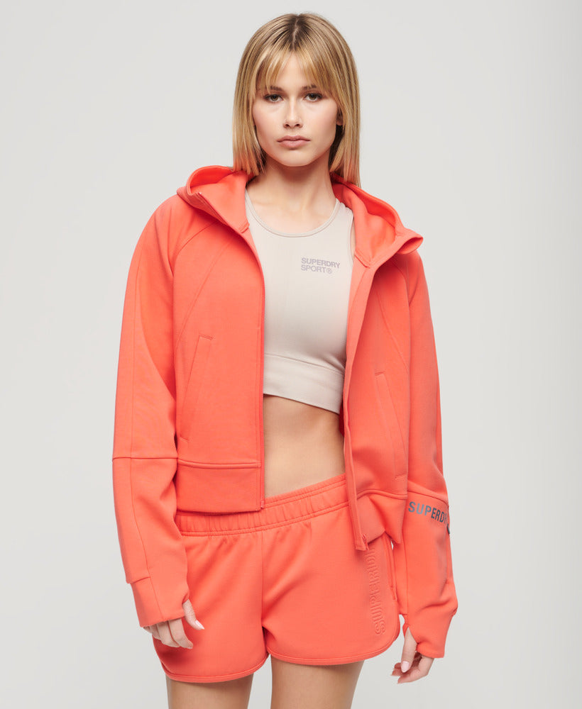 Sport Tech Relaxed Ziphood | Hot Coral