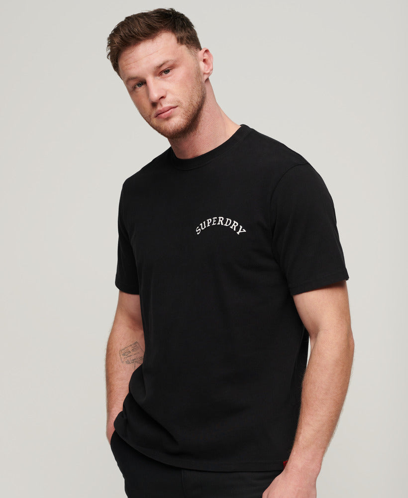 Tattoo Graphic Loose T Shirt | Washed Black