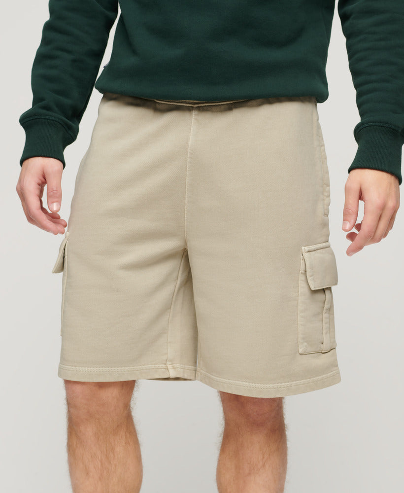 Contrast Stitch Cargo Short | Washed Pelican Beige