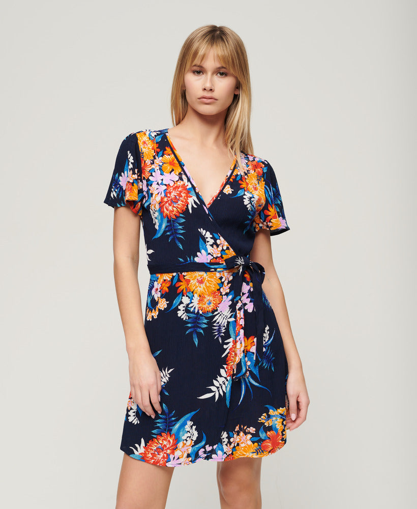 superdry beach dress Superdry & Co Women's Maxi Beach Cami Dress Blue / Shirbori Blue