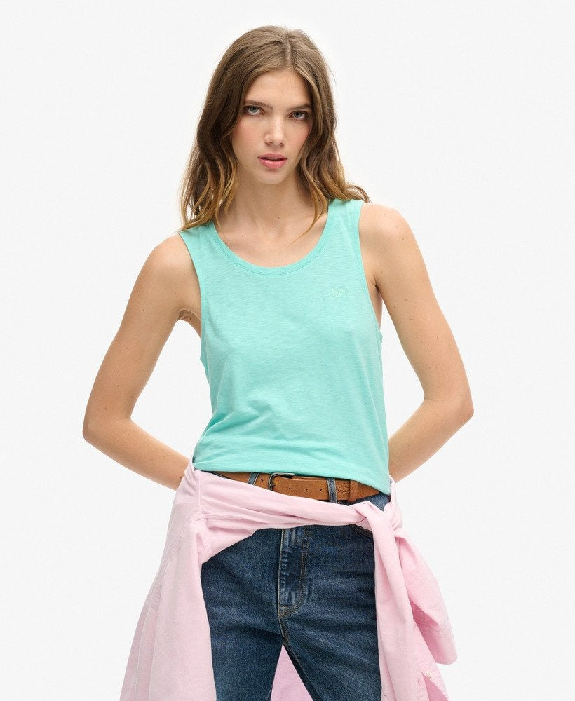 Scoop Neck Tank Top | Fluro Mint