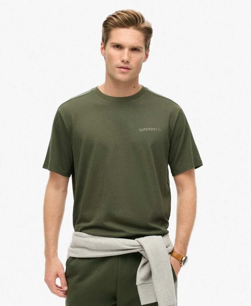 Tech Relaxed Tee | Dark Moss Green