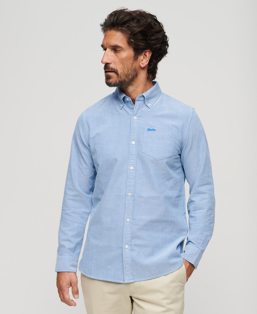 Organic Cotton Long Sleeve Oxford Shirt | Royal Blue