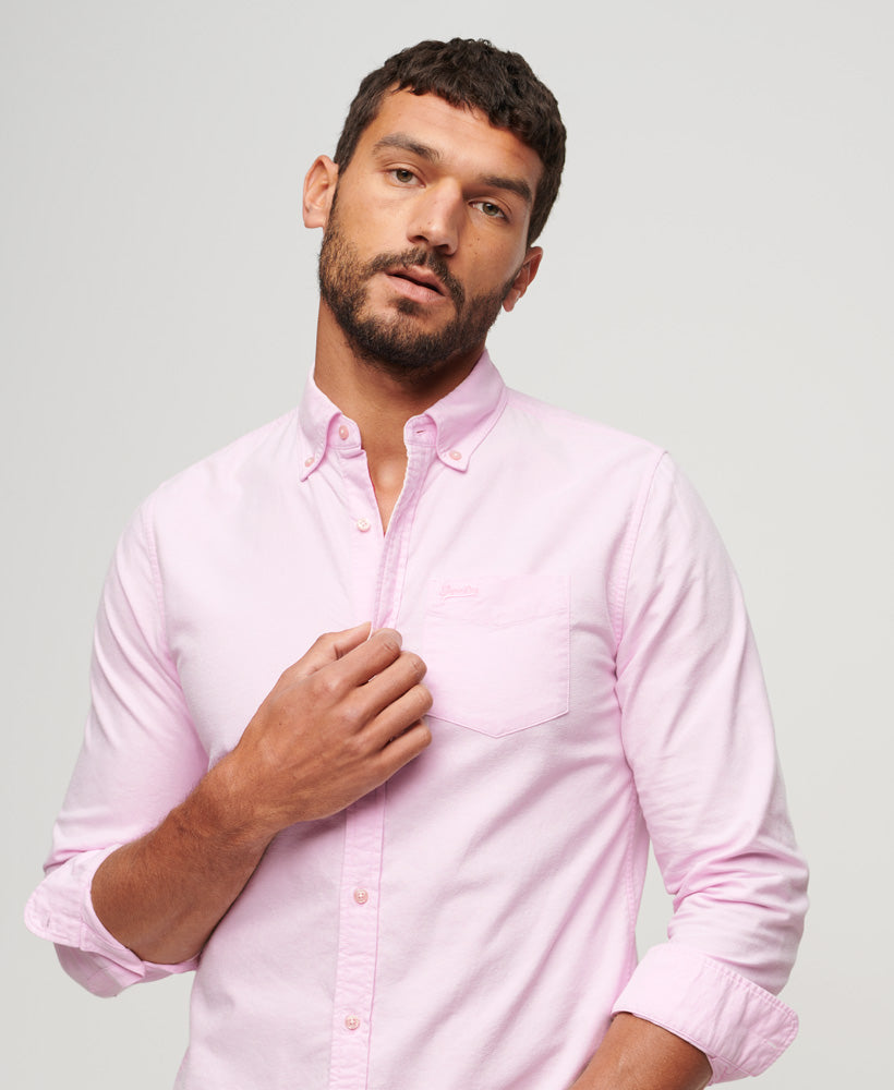 Organic Cotton Long Sleeve Oxford Shirt | City Pink