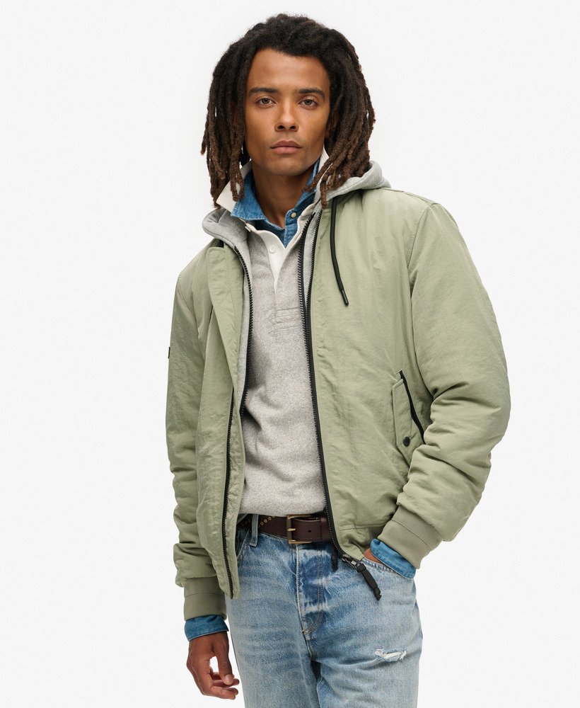 Military Hooded Ma1 Jacket | Seagrass Green