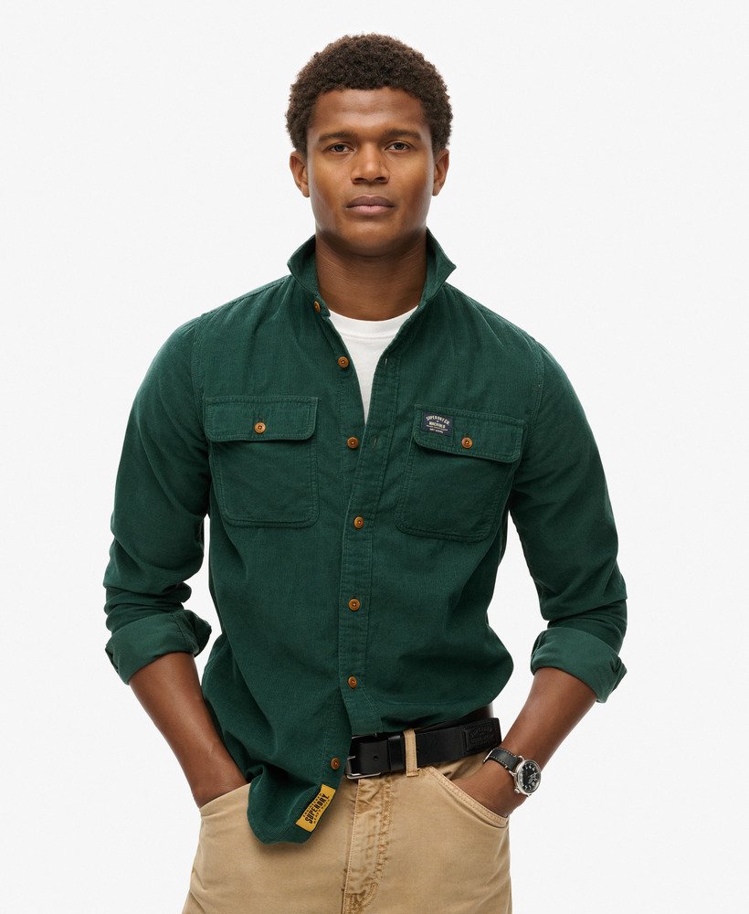 Trailsman Relaxed Fit Corduroy Shirt | Pine Green