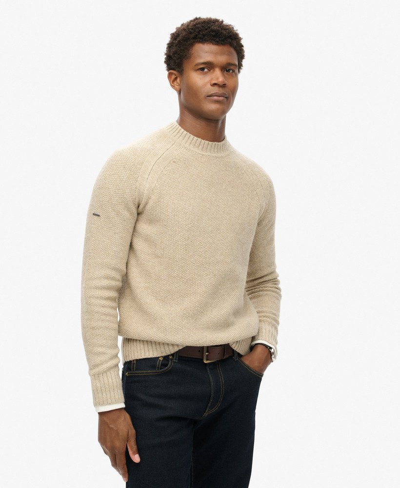 Chunky Raglan Jumper | White Pepper Beige