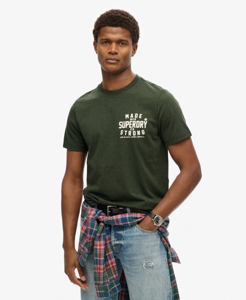 Machined Goods Workwear Tee | Dark Olive Marle
