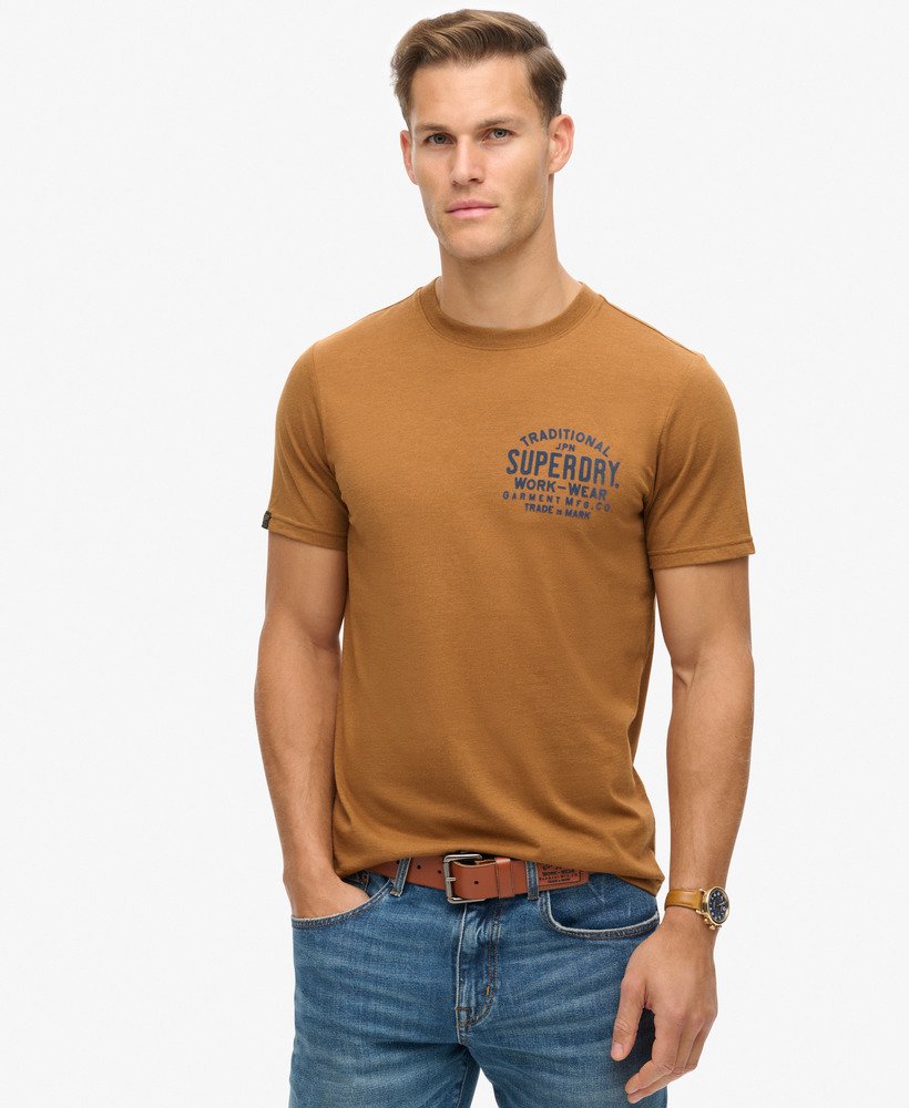 Machined Goods Workwear Tee | Dark Tobacco Marle