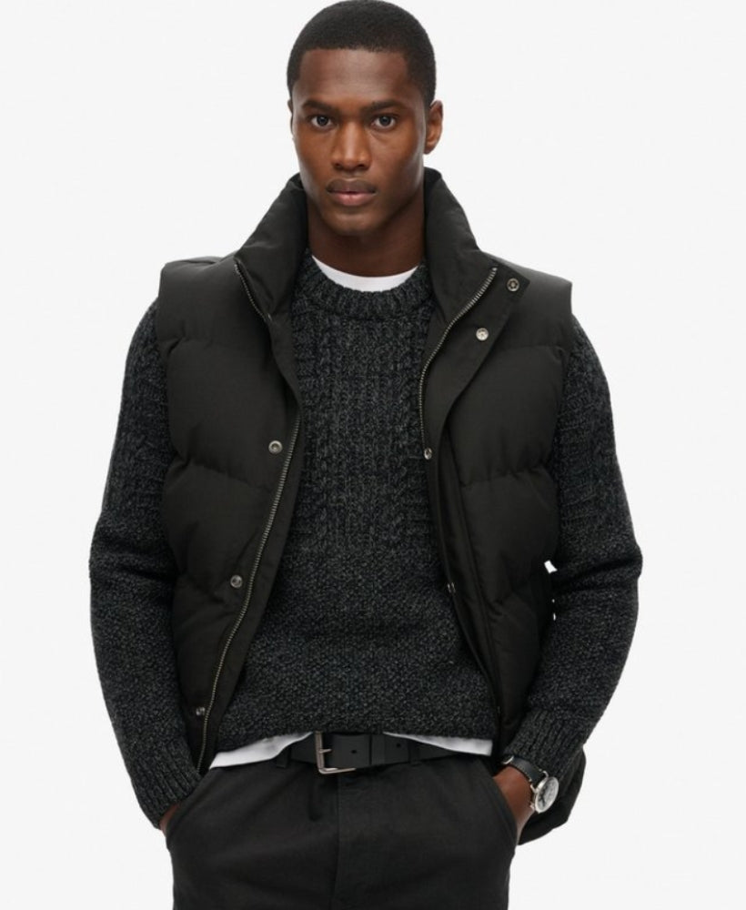 Non Hooded Everest Gilet | Black