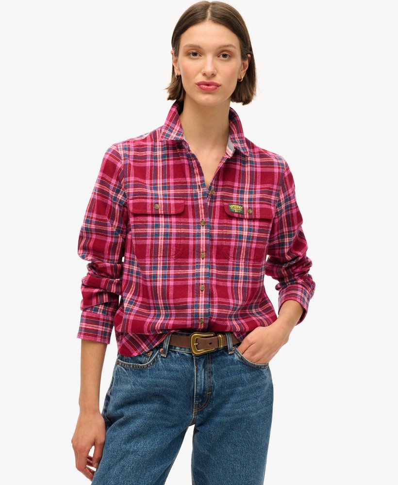 Lumberjack Check Flannel Shirt | Berry Red Check