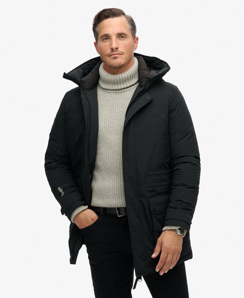 City Padded Parka Jacket Black