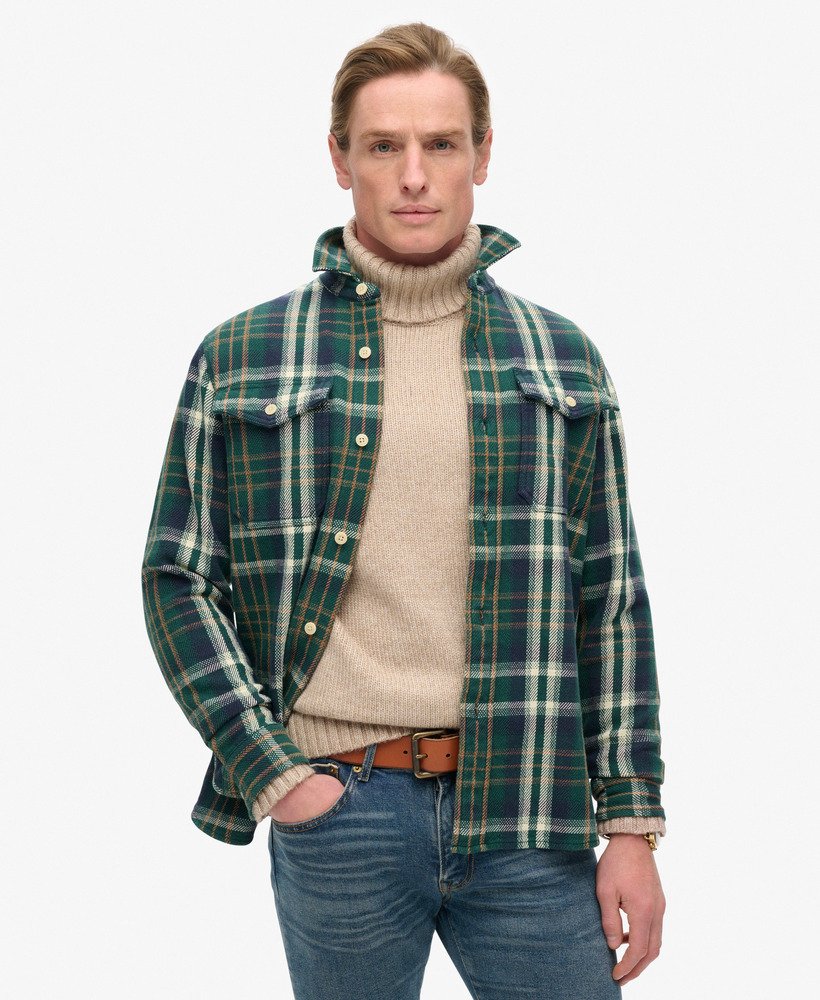 Merchant Heavy Checked Shirt | Merchant Check Green
