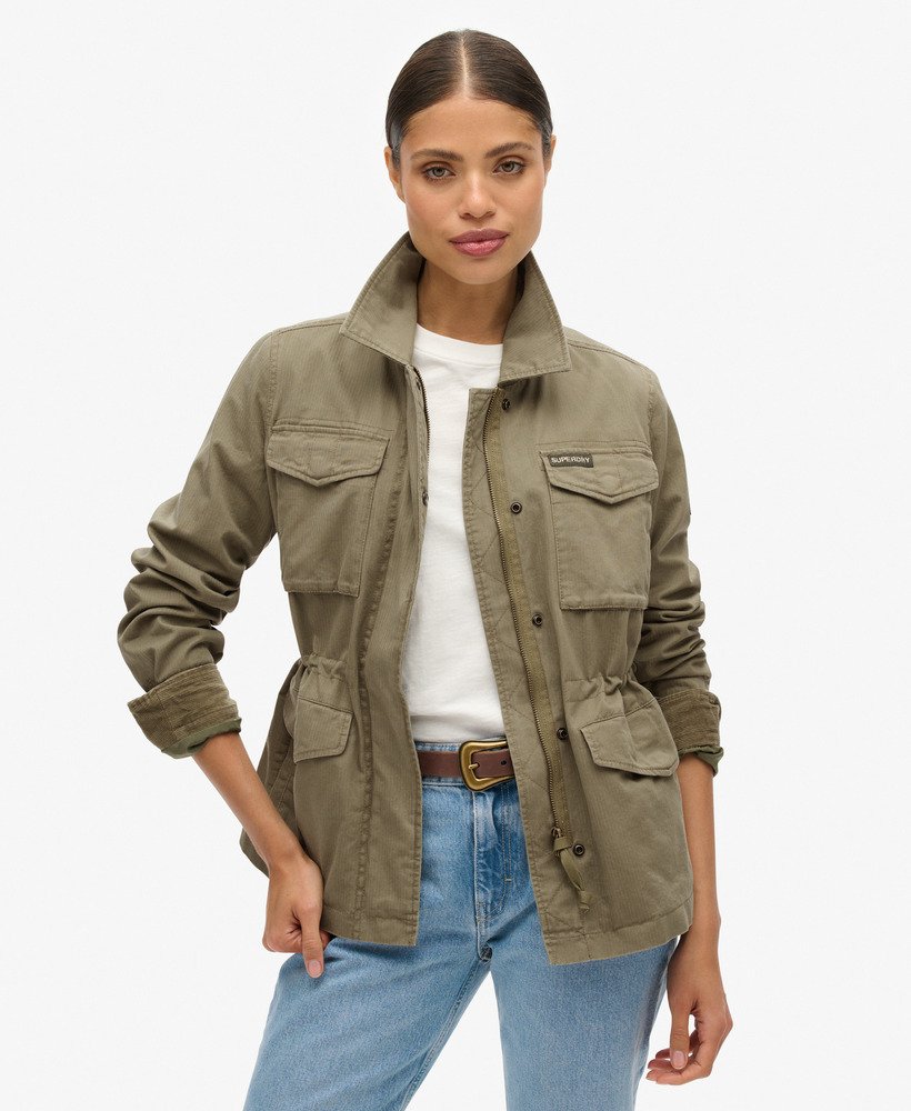 Embroidered M65 Military Jacket Moss Khaki – Superdry