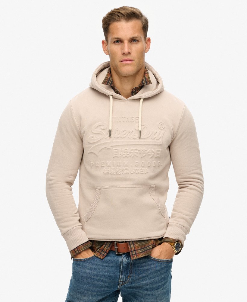 Embossed Vintage Logo Graphic Hoodie | Chateau Grey