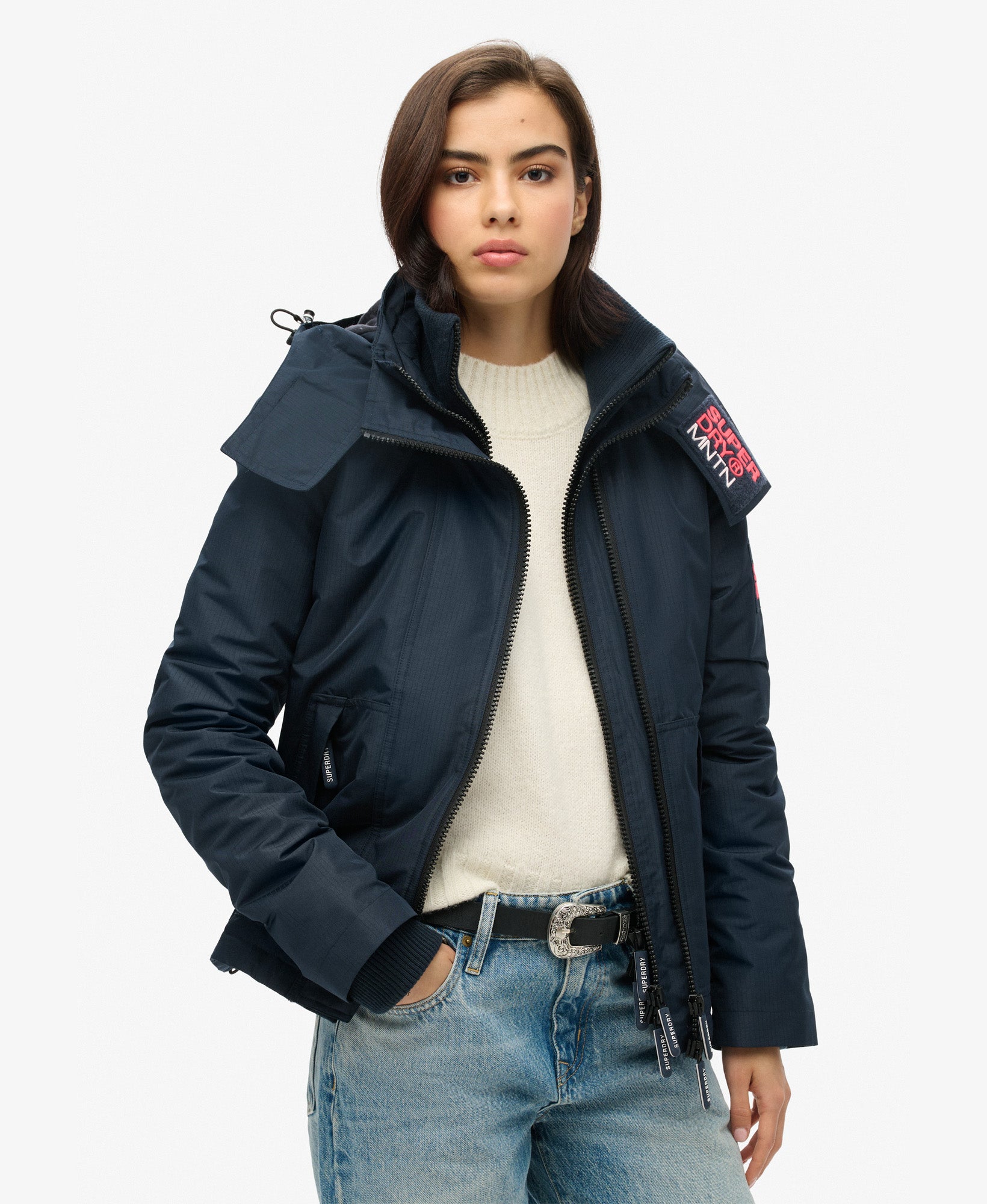 Hooded Mountain Windbreaker Jacket | Eclipse Navy