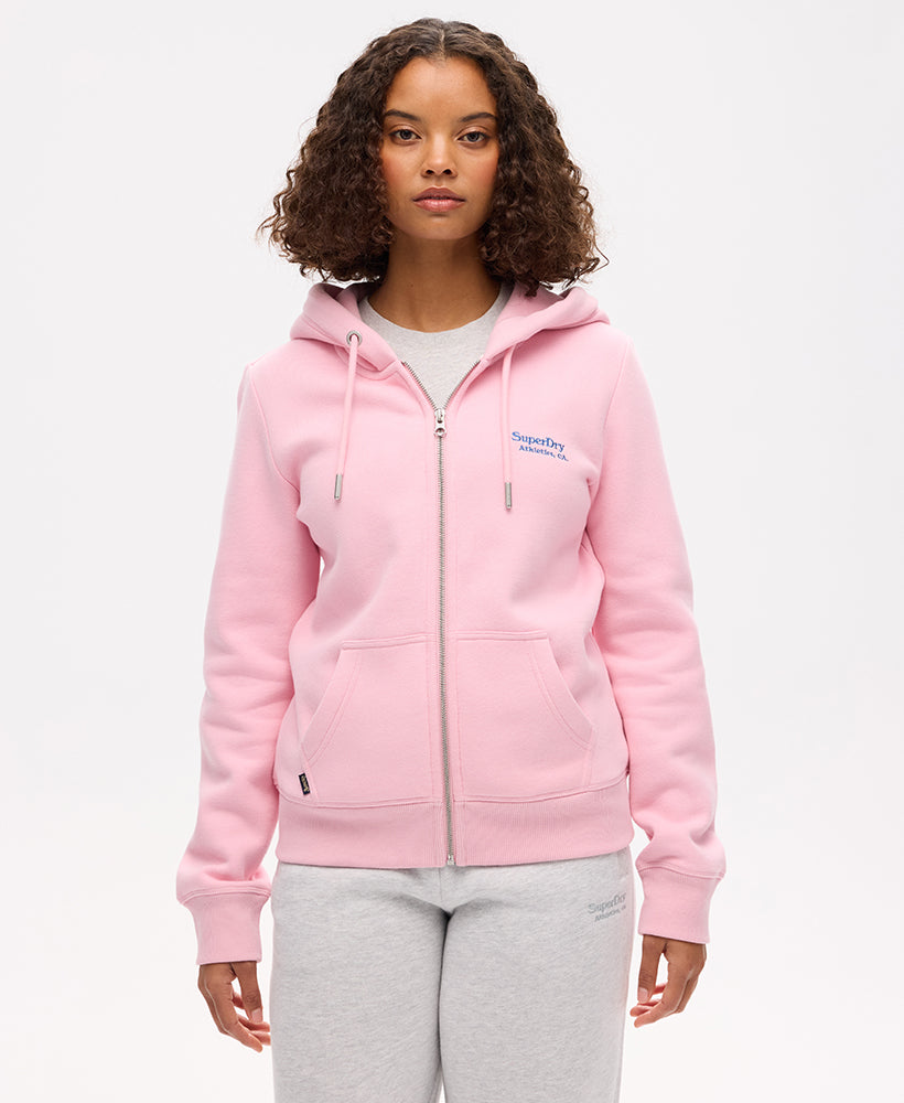 Essential Logo Zip Hoodie | Romance Rose Pink