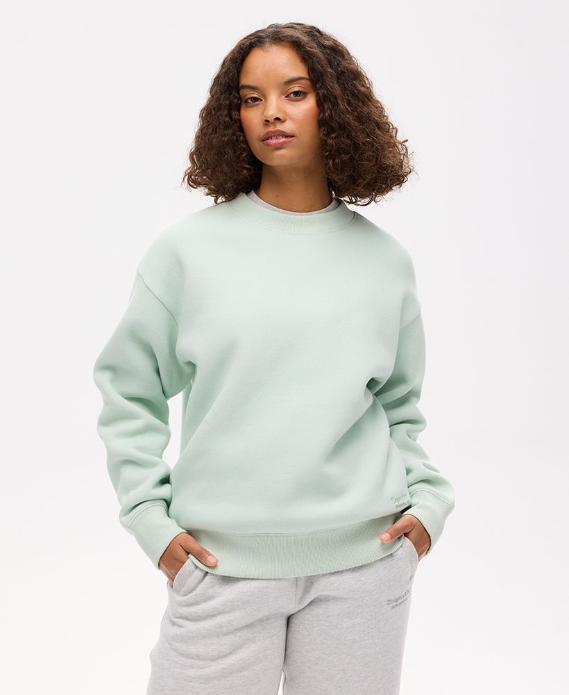 Essential Logo Crew Sweat | Surf Spray Green