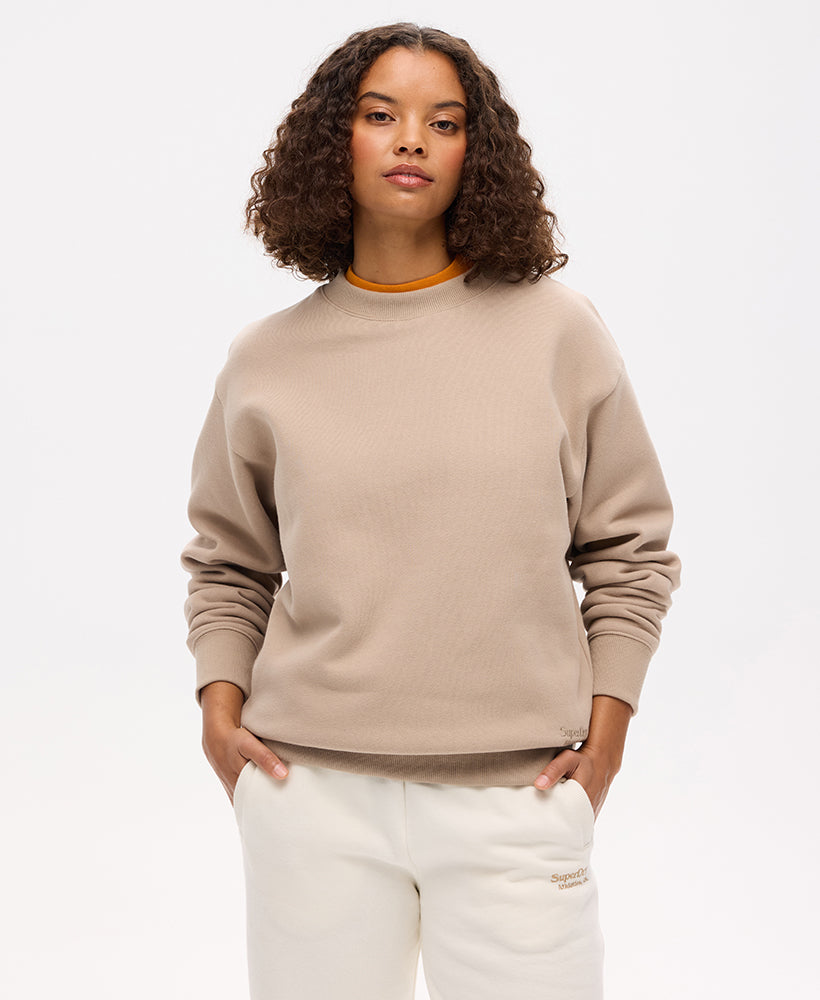 Essential Logo Crew Sweat | Cobblestone Grey
