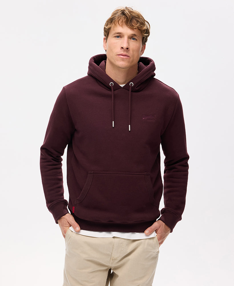 Essential Logo Hoodie | Rich Deep Burgundy