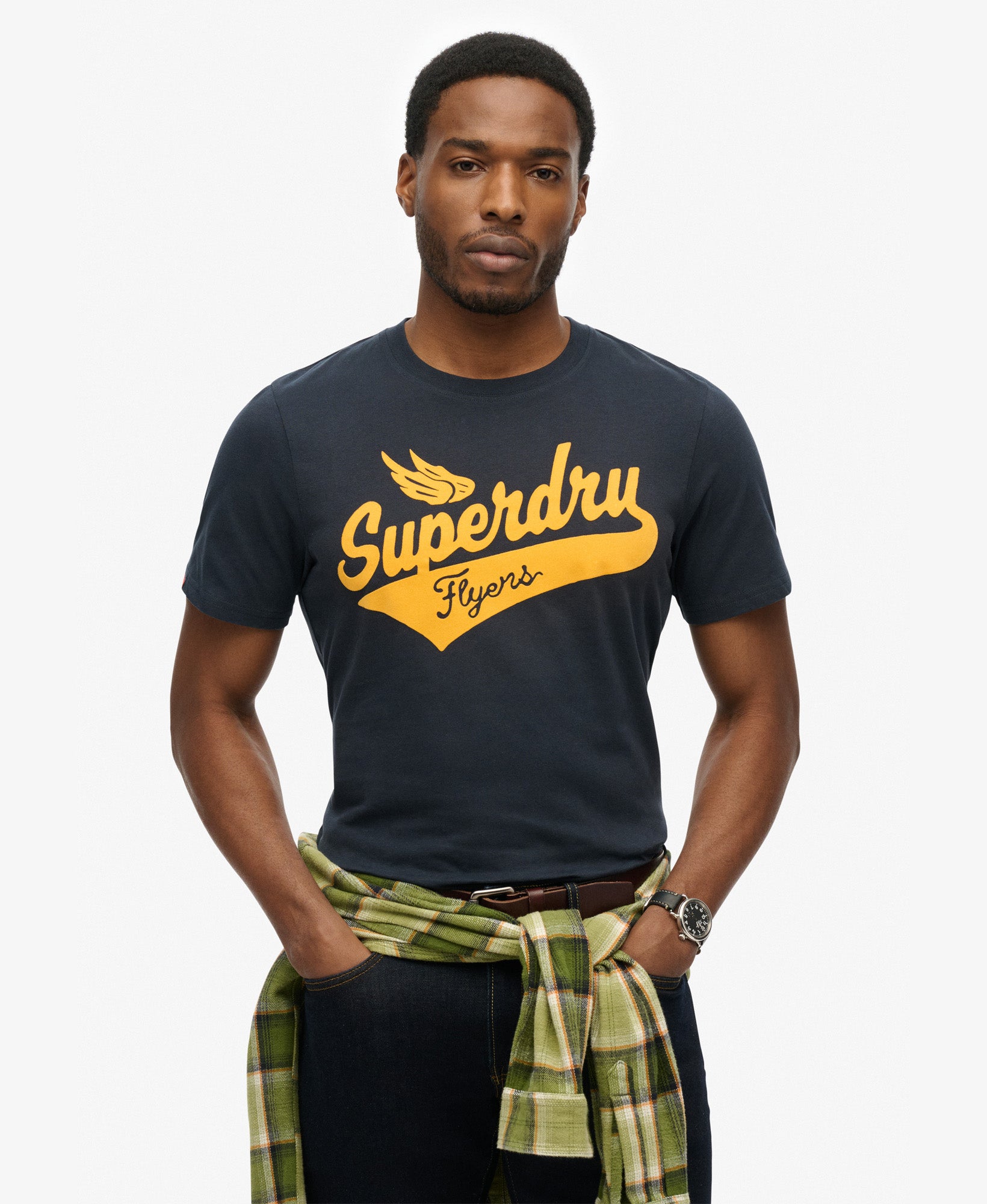 Flyers Script Tee | Eclipse Navy – Superdry