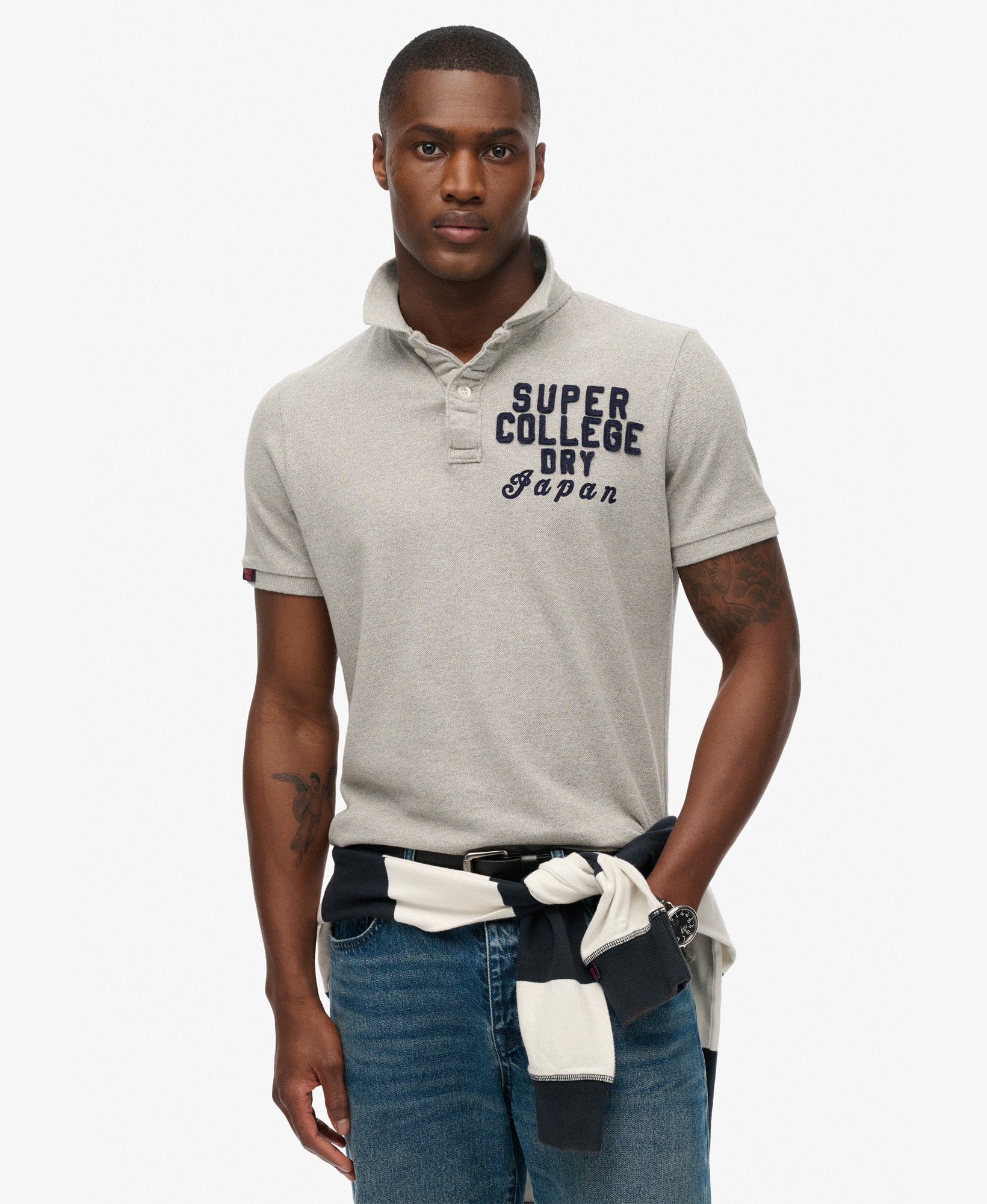 Vintage Athletic Polo | Vintage Sweat Grey Marle