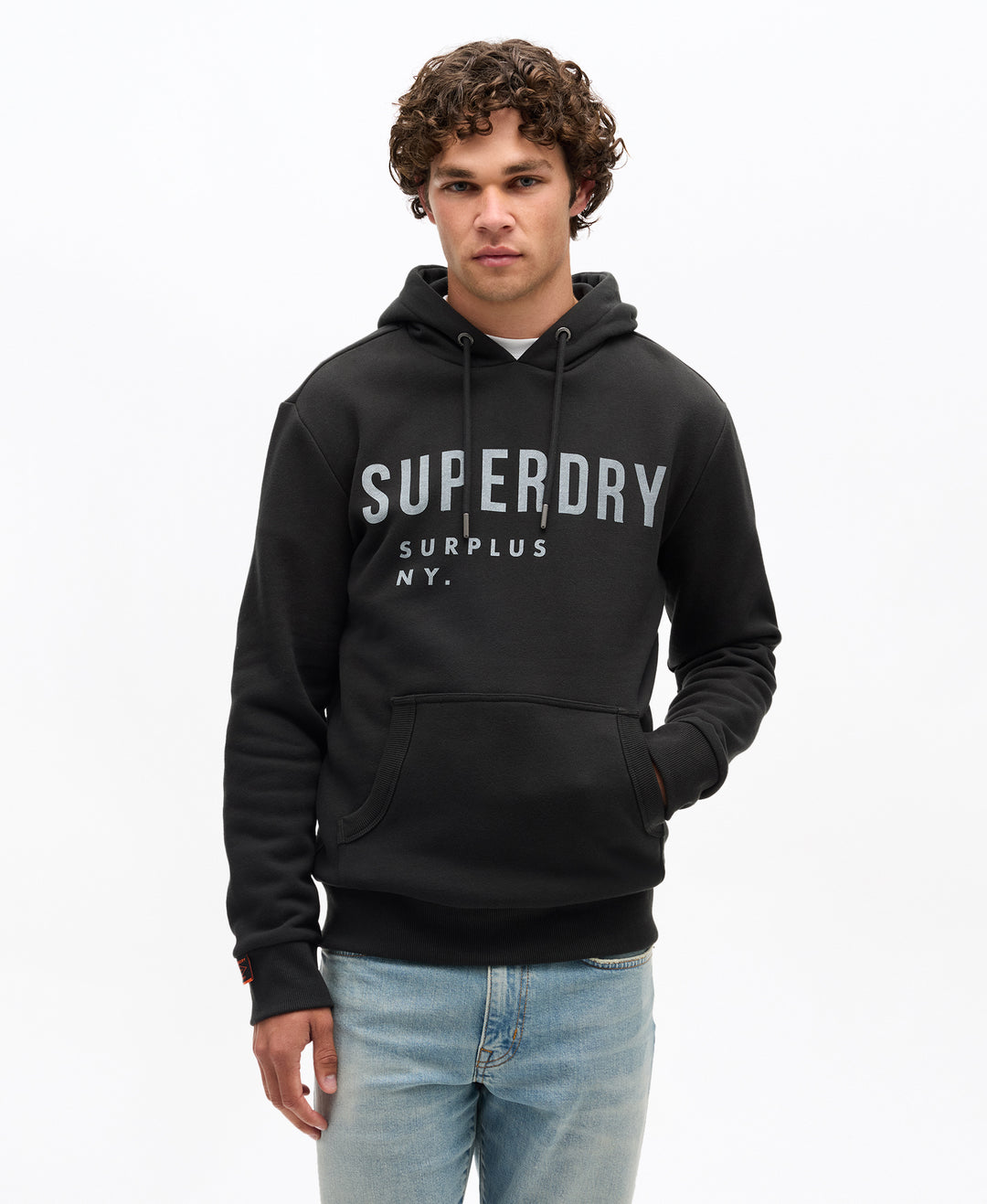 Surplus Graphic Hoodie | Washed Surplus Black – Superdry