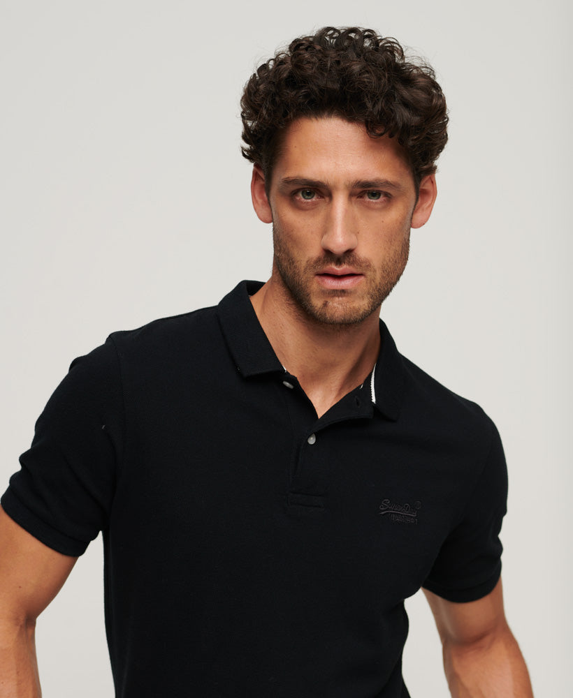 Organic Cotton Classic Pique Polo Shirt | Black