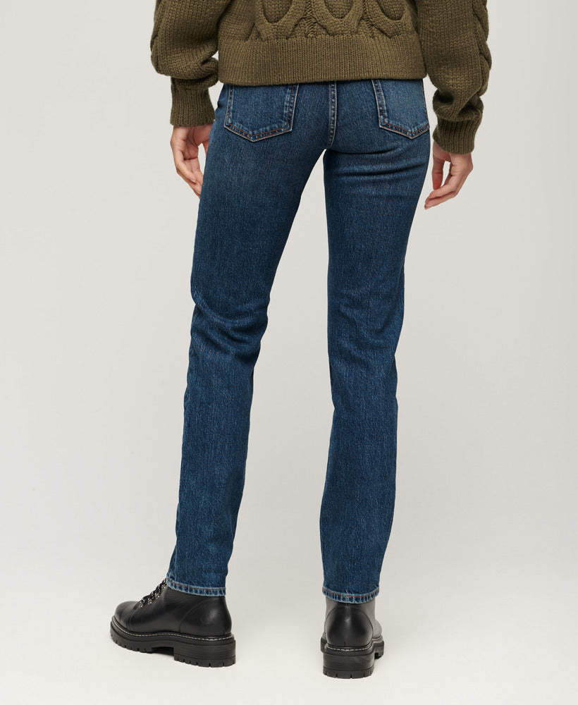 Organic Cotton Mid Rise Slim Jeans | Valley Blue