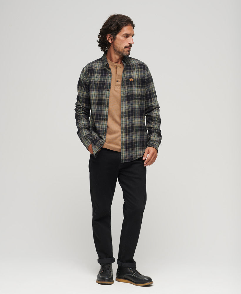 Cotton Lumberjack Shirt | Drayton Check Black
