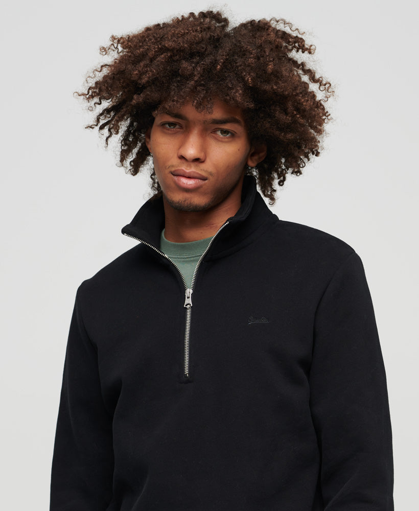 Essential Half Zip Sweatshirt | Black